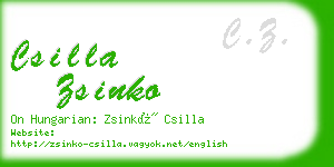 csilla zsinko business card